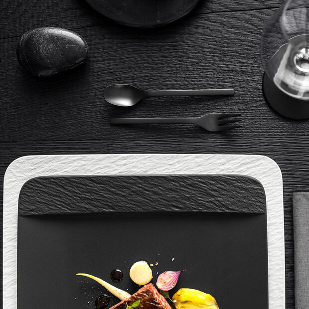 Villeroy & Boch Manufacture Rock Blanc piatto da portata/piatto da gourmet quadrato, bianco pz 6 - immagine 4