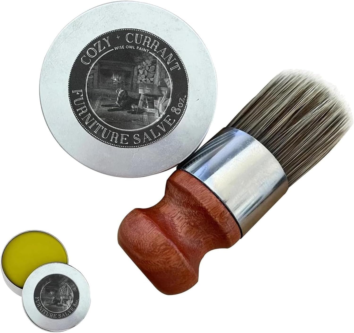 Cera rigenerante per pelle, legno + spazzola - immagine 3