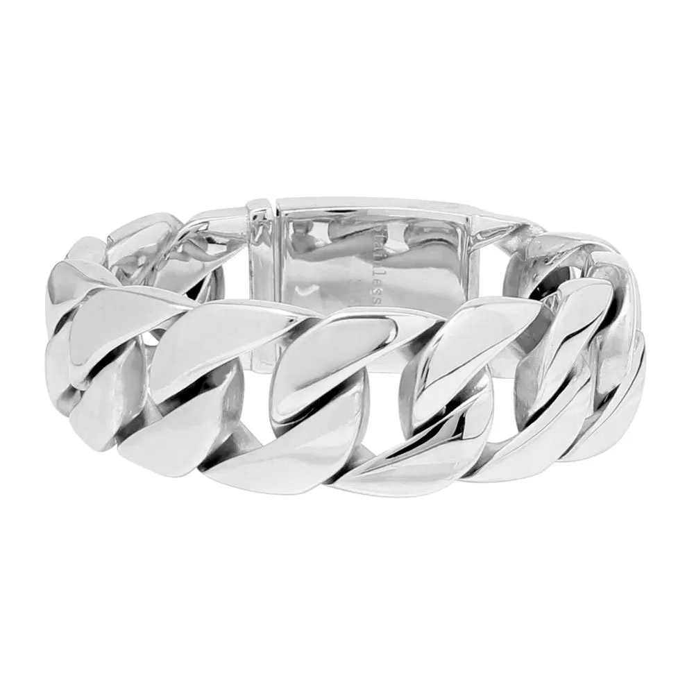 Bracciale Catena Cubana 25 mm - immagine 4