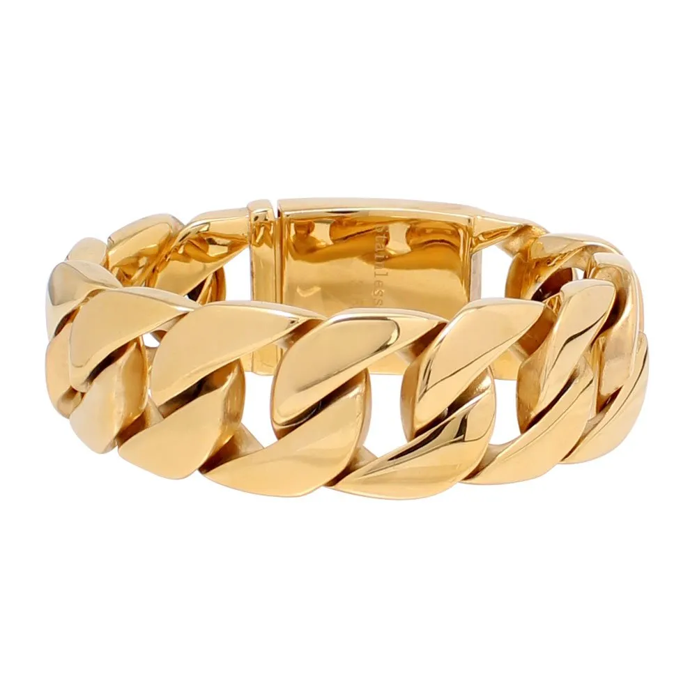 Bracciale Catena Cubana 25 mm - immagine 3